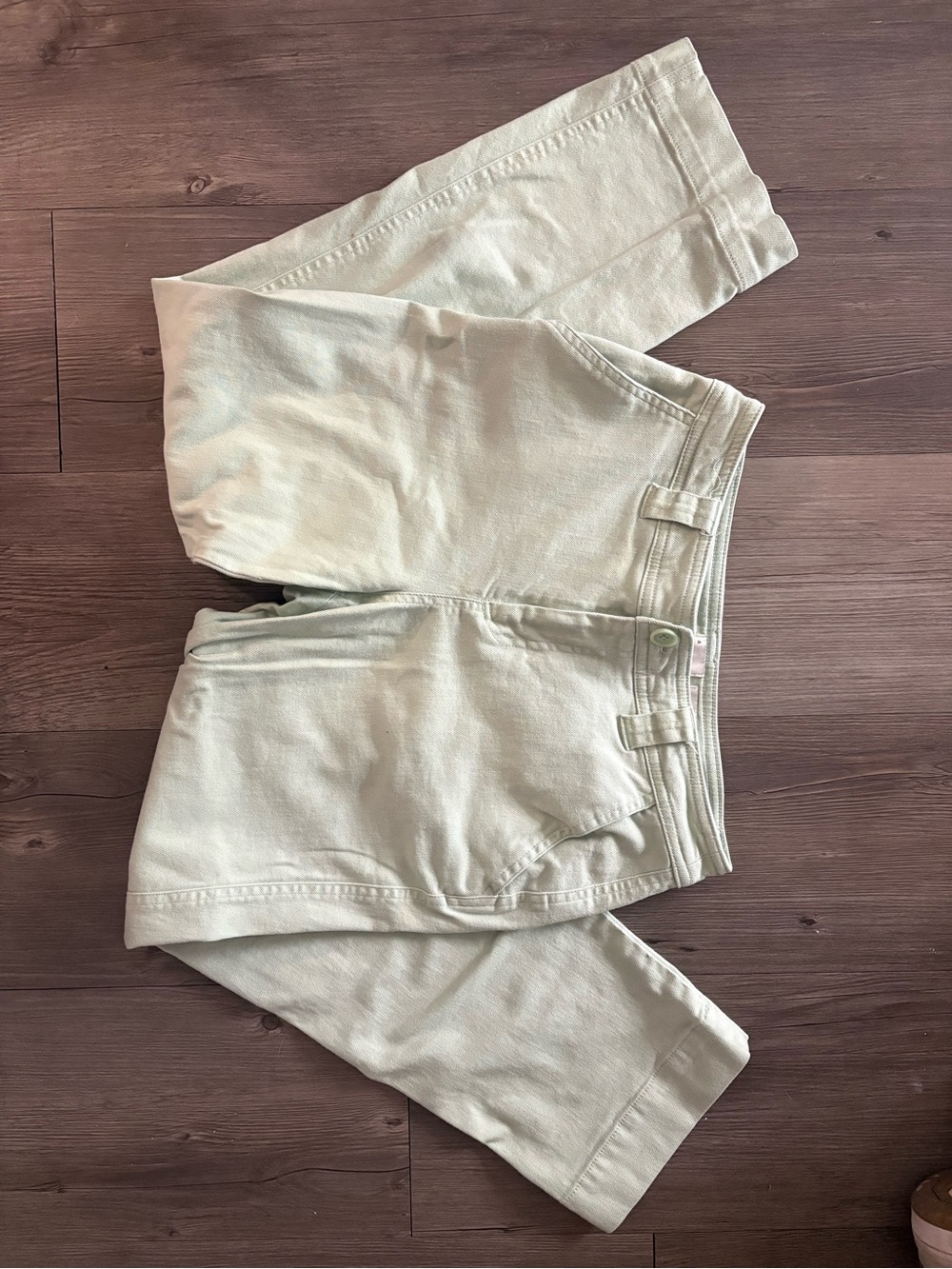 A New Day Pastel Green Straight/Wide Leg High Rise Pants